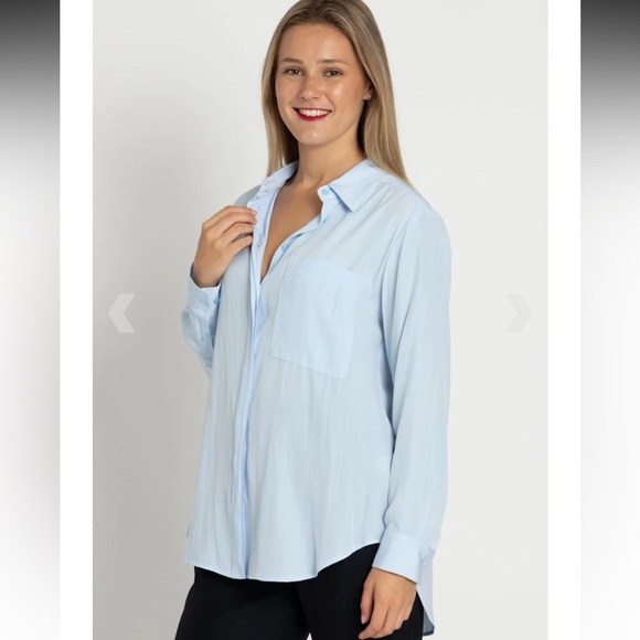 Mela Purdie Women’s Mache Single Pocket Buttoned Shirt In Bluewash  Size 12, M - Picture 2 of 16